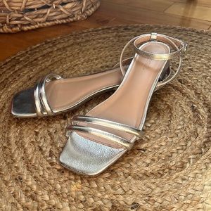 JustFab silver sandals